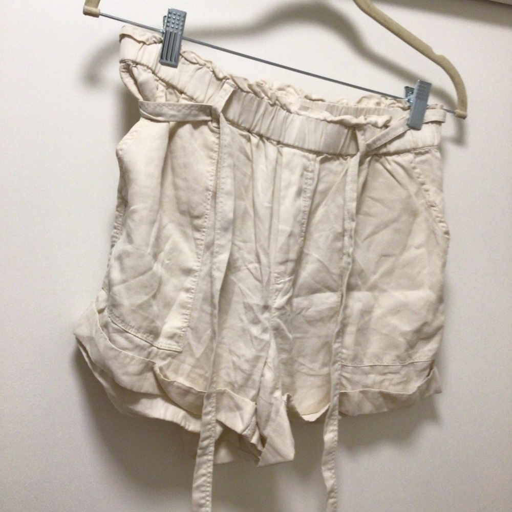Womens Aerie Belted Front Tie Shorts